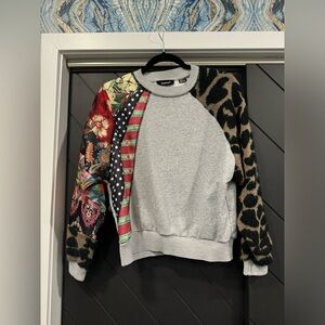 Desigual knit jumper jacquard sweater small